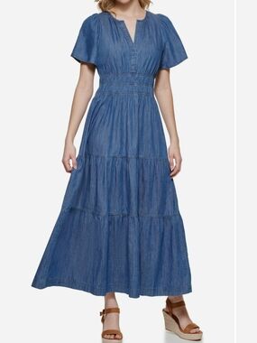 NWT Tommy Hilfiger Chambray Maxi Dress